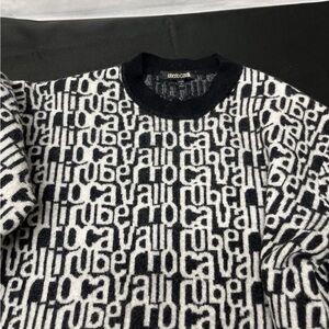 Roberto Cavalli Monochrome Logo Sweater large/xl